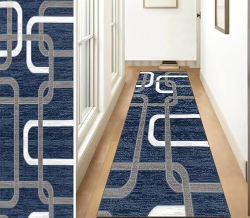 ZUZEKU Läufer Lang Flur rutschfest Teppich Küche Modern Korridor Teppichmatten 50X60cm Blau Grau Weiß Küchenteppich Schlafzimmer Esszimmer Polyester Meterware Anpassbar ZUZEKU Läufer Lang Flur rutschfest Teppich Küche Modern Korridor Teppichmatten 50X60cm Blau Grau Weiß Küchenteppich Schlafzimmer Esszimmer Polyester Meterware Anpassbar von ZUZEKU