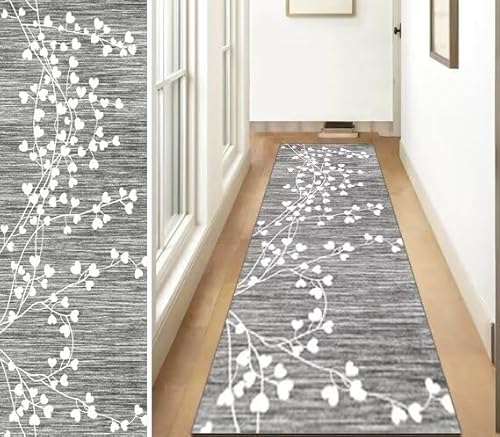 ZUZEKU Läufer Lang Flur rutschfest Teppich Küche Modern Korridor Teppichmatten 70X700cm Grau weiß Küchenteppich Schlafzimmer Esszimmer Polyester Meterware Anpassbar ZUZEKU Läufer Lang Flur rutschfest Teppich Küche Modern Korridor Teppichmatten 70X700cm Grau weiß Küchenteppich Schlafzimmer Esszimmer Polyester Meterware Anpassbar von ZUZEKU