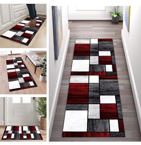ZUZEKU Läufer Teppich Flur Küche Red White rutschfest 70x200cm Küchenläufer Teppichmatten Waschbar Korridor Teppichläufer Küchenteppich Schlafzimmer Esszimmer Polyester Meterware Anpassbar ZUZEKU Läufer Teppich Flur Küche Red White rutschfest 70x200cm Küchenläufer Teppichmatten Waschbar Korridor Teppichläufer Küchenteppich Schlafzimmer Esszimmer Polyester Meterware Anpassbar von ZUZEKU
