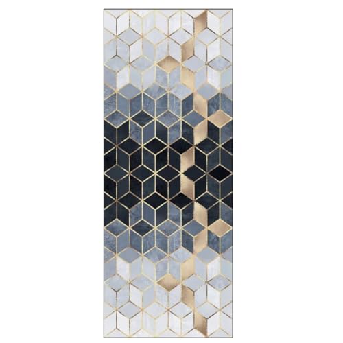 ZUZEKU Modern Läufer Flur Küche Waschbar rutschfest 40X250cm Geometric Pattern Blau und Weiß Lang Küchenteppich Flurteppich Teppich Fur Korridor Wohnzimmer Schlafzimmer Meterware Anpassbar ZUZEKU Modern Läufer Flur Küche Waschbar rutschfest 40X250cm Geometric Pattern Blau und Weiß Lang Küchenteppich Flurteppich Teppich Fur Korridor Wohnzimmer Schlafzimmer Meterware Anpassbar von ZUZEKU
