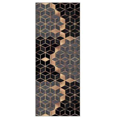 ZUZEKU Modern Läufer Flur Küche Waschbar rutschfest 70X200cm Geometric Pattern Grau und Schwarz Lang Küchenteppich Flurteppich Teppich Fur Korridor Wohnzimmer Schlafzimmer Meterware Anpassbar ZUZEKU Modern Läufer Flur Küche Waschbar rutschfest 70X200cm Geometric Pattern Grau und Schwarz Lang Küchenteppich Flurteppich Teppich Fur Korridor Wohnzimmer Schlafzimmer Meterware Anpassbar von ZUZEKU