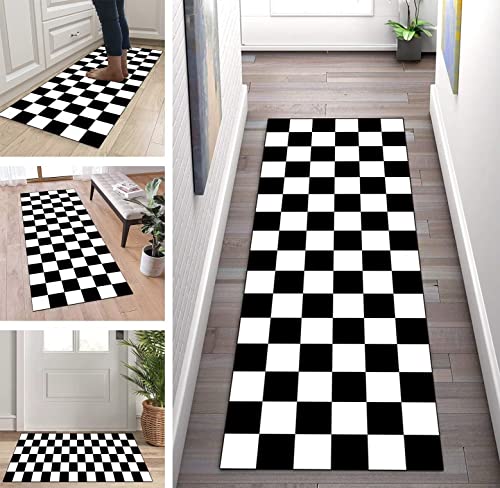 ZUZEKU Teppich Flur Meterware Schwarz Weiß 110x400cm Flurläufer Korridor Teppichläufer Küchenteppich Schlafzimmer Esszimmer Polyester Meterware Anpassbar ZUZEKU Teppich Flur Meterware Schwarz Weiß 110x400cm Flurläufer Korridor Teppichläufer Küchenteppich Schlafzimmer Esszimmer Polyester Meterware Anpassbar von ZUZEKU