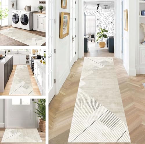 ZUZEKU Teppich Läufer Lang Beige Flur Küche rutschfest waschbar Teppichmatten Modern Design Küchenläufer 80X400cm Küchenteppich Meterware Esszimmer Schlafzimmer Wohnzimmer Schmutzfangmatte ZUZEKU Teppich Läufer Lang Beige Flur Küche rutschfest waschbar Teppichmatten Modern Design Küchenläufer 80X400cm Küchenteppich Meterware Esszimmer Schlafzimmer Wohnzimmer Schmutzfangmatte von ZUZEKU