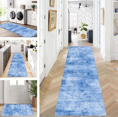 ZUZEKU Teppich Läufer Lang Blau Flur Küche rutschfest waschbar Teppichmatten Modern Design Küchenläufer 120X550cm Küchenteppich Meterware Esszimmer Schlafzimmer Wohnzimmer Schmutzfangmatte ZUZEKU Teppich Läufer Lang Blau Flur Küche rutschfest waschbar Teppichmatten Modern Design Küchenläufer 120X550cm Küchenteppich Meterware Esszimmer Schlafzimmer Wohnzimmer Schmutzfangmatte von ZUZEKU
