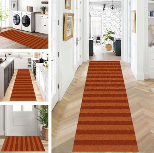 ZUZEKU Teppich Läufer Lang Flur Küche rutschfest waschbar Teppichmatten Modern Design Küchenläufer 50X250cm Küchenteppich Meterware Esszimmer Schlafzimmer Wohnzimmer Schmutzfangmatte von ZUZEKU