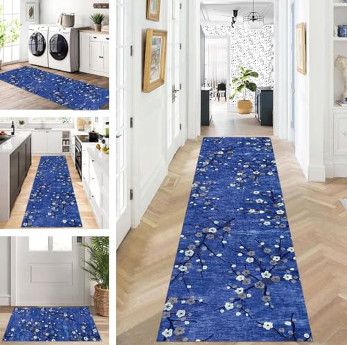 ZUZEKU Teppich Läufer Lang Flur Küche rutschfest waschbar Teppichmatten Modern Design Küchenläufer Blau 110X250cm Küchenteppich Meterware Esszimmer Schlafzimmer Wohnzimmer Schmutzfangmatte ZUZEKU Teppich Läufer Lang Flur Küche rutschfest waschbar Teppichmatten Modern Design Küchenläufer Blau 110X250cm Küchenteppich Meterware Esszimmer Schlafzimmer Wohnzimmer Schmutzfangmatte von ZUZEKU