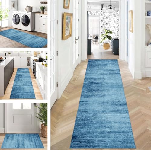 ZUZEKU Teppich Läufer Lang Flur Küche rutschfest waschbar Teppichmatten Modern Design Küchenläufer Blau 60X250cm Küchenteppich Meterware Esszimmer Schlafzimmer Wohnzimmer Schmutzfangmatte ZUZEKU Teppich Läufer Lang Flur Küche rutschfest waschbar Teppichmatten Modern Design Küchenläufer Blau 60X250cm Küchenteppich Meterware Esszimmer Schlafzimmer Wohnzimmer Schmutzfangmatte von ZUZEKU