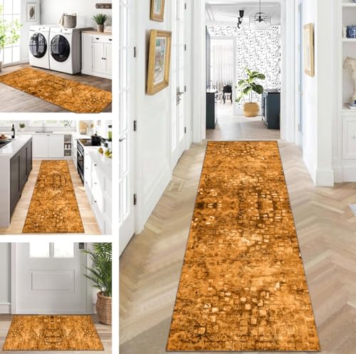 ZUZEKU Teppich Läufer Lang Flur Küche rutschfest waschbar Teppichmatten Modern Design Küchenläufer Gelbbraun 50X150cm Küchenteppich Meterware Esszimmer Schlafzimmer Wohnzimmer Schmutzfangmatte ZUZEKU Teppich Läufer Lang Flur Küche rutschfest waschbar Teppichmatten Modern Design Küchenläufer Gelbbraun 50X150cm Küchenteppich Meterware Esszimmer Schlafzimmer Wohnzimmer Schmutzfangmatte von ZUZEKU