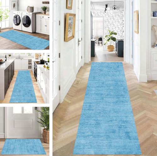ZUZEKU Teppich Läufer Lang Flur Küche rutschfest waschbar Teppichmatten Modern Design Küchenläufer Hellblau 60X80cm Küchenteppich Meterware Esszimmer Schlafzimmer Wohnzimmer Schmutzfangmatte ZUZEKU Teppich Läufer Lang Flur Küche rutschfest waschbar Teppichmatten Modern Design Küchenläufer Hellblau 60X80cm Küchenteppich Meterware Esszimmer Schlafzimmer Wohnzimmer Schmutzfangmatte von ZUZEKU