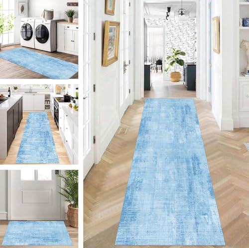 ZUZEKU Teppich Läufer Lang Flur Küche rutschfest waschbar Teppichmatten Modern Design Küchenläufer Himmelblau 80X120cm Küchenteppich Meterware Esszimmer Schlafzimmer Wohnzimmer Schmutzfangmatte ZUZEKU Teppich Läufer Lang Flur Küche rutschfest waschbar Teppichmatten Modern Design Küchenläufer Himmelblau 80X120cm Küchenteppich Meterware Esszimmer Schlafzimmer Wohnzimmer Schmutzfangmatte von ZUZEKU
