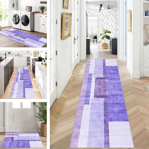 ZUZEKU Teppich Läufer Lang Flur Küche rutschfest waschbar Teppichmatten Modern Design Küchenläufer Lila 40X60cm Küchenteppich Meterware Esszimmer Schlafzimmer Wohnzimmer Schmutzfangmatte ZUZEKU Teppich Läufer Lang Flur Küche rutschfest waschbar Teppichmatten Modern Design Küchenläufer Lila 40X60cm Küchenteppich Meterware Esszimmer Schlafzimmer Wohnzimmer Schmutzfangmatte von ZUZEKU
