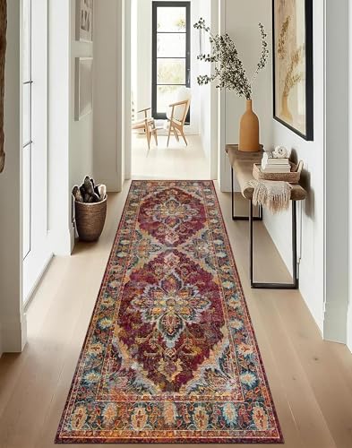 ZUZEKU Teppich Läufer Lang Flur Küche rutschfest waschbar Teppichmatten Modern Design Küchenläufer Marokko Rot 80X450cm Küchenteppich Meterware Esszimmer Schlafzimmer Wohnzimmer Schmutzfangmatte ZUZEKU Teppich Läufer Lang Flur Küche rutschfest waschbar Teppichmatten Modern Design Küchenläufer Marokko Rot 80X450cm Küchenteppich Meterware Esszimmer Schlafzimmer Wohnzimmer Schmutzfangmatte von ZUZEKU