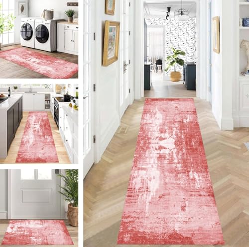 ZUZEKU Teppich Läufer Lang Flur Küche rutschfest waschbar Teppichmatten Modern Design Küchenläufer Rot 50X350cm Küchenteppich Meterware Esszimmer Schlafzimmer Wohnzimmer Schmutzfangmatte ZUZEKU Teppich Läufer Lang Flur Küche rutschfest waschbar Teppichmatten Modern Design Küchenläufer Rot 50X350cm Küchenteppich Meterware Esszimmer Schlafzimmer Wohnzimmer Schmutzfangmatte von ZUZEKU