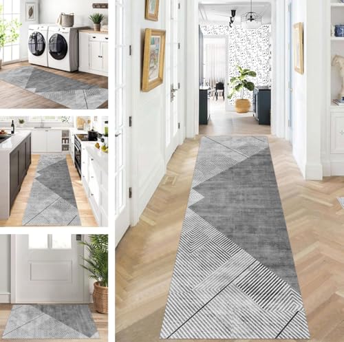 ZUZEKU Teppich Läufer Lang Grau Flur Küche rutschfest waschbar Teppichmatten Modern Design Küchenläufer 80X120cm Küchenteppich Meterware Esszimmer Schlafzimmer Wohnzimmer Schmutzfangmatte ZUZEKU Teppich Läufer Lang Grau Flur Küche rutschfest waschbar Teppichmatten Modern Design Küchenläufer 80X120cm Küchenteppich Meterware Esszimmer Schlafzimmer Wohnzimmer Schmutzfangmatte von ZUZEKU