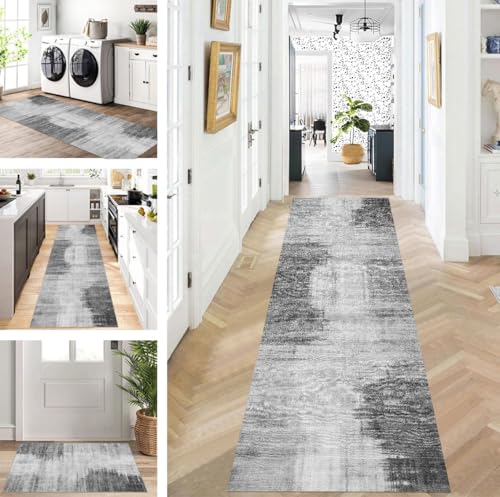 ZUZEKU Teppich Läufer Lang Grau Flur Küche rutschfest waschbar Teppichmatten Modern Design Küchenläufer 90X400cm Küchenteppich Meterware Esszimmer Schlafzimmer Wohnzimmer Schmutzfangmatte ZUZEKU Teppich Läufer Lang Grau Flur Küche rutschfest waschbar Teppichmatten Modern Design Küchenläufer 90X400cm Küchenteppich Meterware Esszimmer Schlafzimmer Wohnzimmer Schmutzfangmatte von ZUZEKU