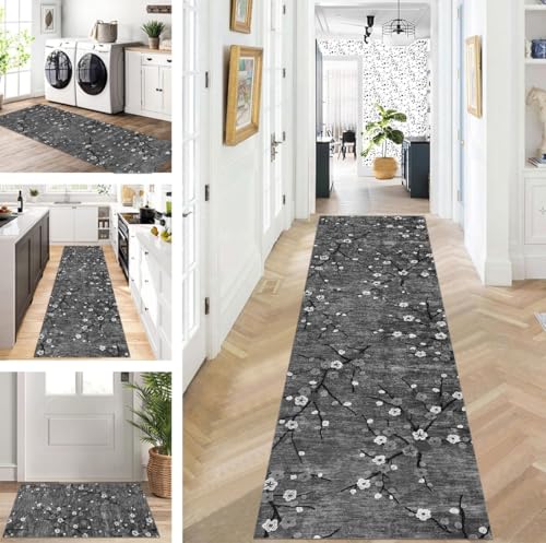 ZUZEKU Teppich Läufer Lang Schwarz Grau Flur Küche rutschfest waschbar Teppichmatten Modern Design Küchenläufer 100X150cm Küchenteppich Meterware Esszimmer Schlafzimmer Wohnzimmer Schmutzfangmatte ZUZEKU Teppich Läufer Lang Schwarz Grau Flur Küche rutschfest waschbar Teppichmatten Modern Design Küchenläufer 100X150cm Küchenteppich Meterware Esszimmer Schlafzimmer Wohnzimmer Schmutzfangmatte von ZUZEKU