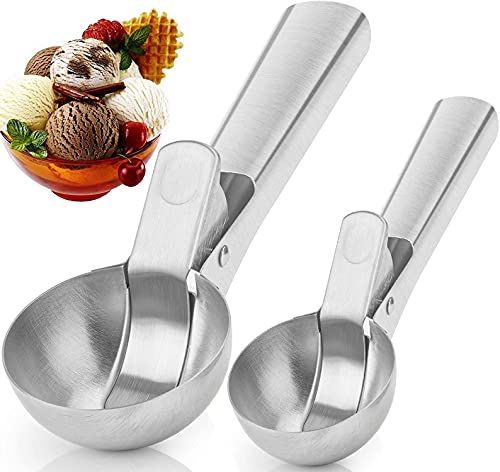 ZUZGO Eisportionierer Edelstahl Eislöffel 2Stk Portionierer Professioneller Rutschfester Griff Eisportionier mit Auslöser Spülmaschinengeeignet für Eiscreme, Plätzchen, Kuchen Teig, Melone ZUZGO Eisportionierer Edelstahl Eislöffel 2Stk Portionierer Professioneller Rutschfester Griff Eisportionier mit Auslöser Spülmaschinengeeignet für Eiscreme, Plätzchen, Kuchen Teig, Melone von ZUZGO