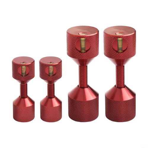 1-1/8 Aluminium-Flansch-Positionierungsstift-Set, Zwei-Loch-Positionierungswerkzeug für ASME-Rohrausrichtung, 6061 Grad mit schwarzem Oxid-Finish (rot, 4 Stück) von ZUZZEE