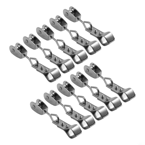 304 Edelstahl Sonnensegel Riemenscheibe Rad Set mit Installationsklemmen für Garten Terrasse Markise Drahtseil Hardware Zubehör 10 Stück von ZUZZEE