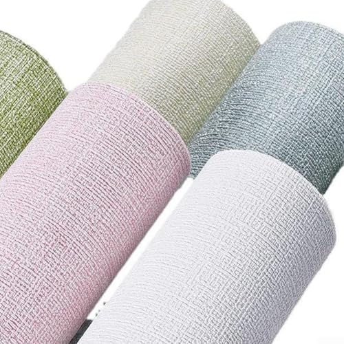 3D-Wandaufkleber, Schaumstoff-Leinen, wasserdicht, einfarbig, Dekorationsrolle für Zuhause, Schlafzimmer, Wohnzimmer, 50 cm x 10 m (weiß) von ZUZZEE