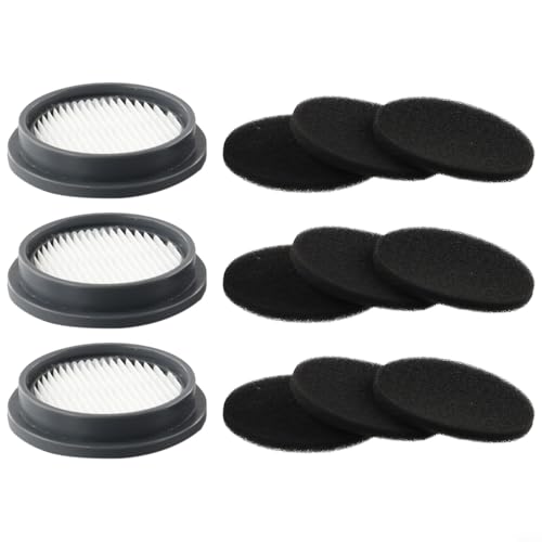 3er-Pack Filter und 9er-Pack Schwammfilter-Set, für Afoddon A200Pro A200, für ORFELD B08 C10A C10G, für NEQUARE S25 S26, schnurlosen Staubsauger 3er-Pack Filter und 9er-Pack Schwammfilter-Set, für Afoddon A200Pro A200, für ORFELD B08 C10A C10G, für NEQUARE S25 S26, schnurlosen Staubsauger von ZUZZEE