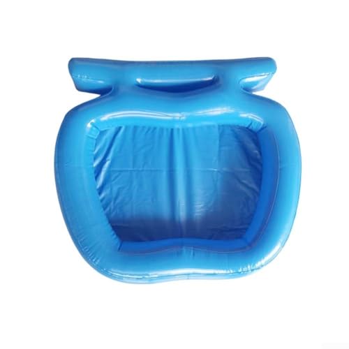 Aufblasbares Fußbad Tragbares Fußwaschtablett PVC Sauberes Waschbecken Schwimmbad Eingang Matte Outdoor Wasserbehälter Blau 58 x 52 x 9 cm von ZUZZEE