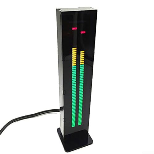 Digitales Musikspektrum Audio Level Display AS60 LED Dual Channel 60 Segment Professional VU Meter Analyzer mit 7 Anzeigemodi für Soundsystem Audio Equipment von ZUZZEE