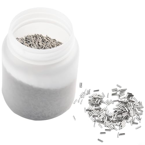 Edelstahl-Trommel-Media-Pins 0,7 mm Durchmesser, 5 mm Länge, magnetische Nadel, 1 kg, 304 für Metallteile, Polieren, Entgraten in Magnetschleifmaschine (0,7 × 12 mm) von ZUZZEE