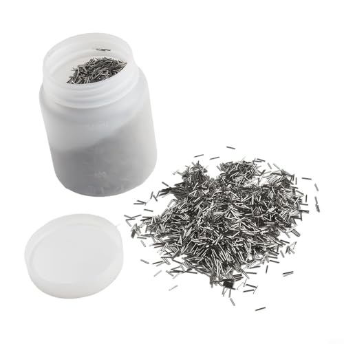 Edelstahl-Trommel-Media-Pins 0,7 mm Durchmesser, 5 mm Länge, magnetische Nadel, 1 kg, 304 für Metallteile, Polieren, Entgraten in Magnetschleifmaschine (0,8 × 7 mm) von ZUZZEE