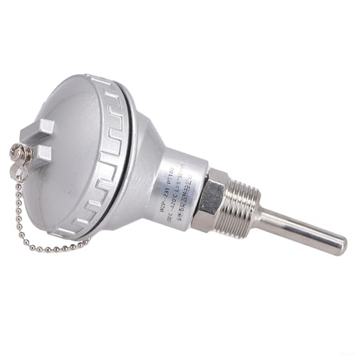 Für RTD PT100 Temperatursensor-Sonde 1/2 Zoll NPT Gewinde Thermoelement Terminal Head 304 Edelstahl Industriequalität -200 °C bis 420 °C (50 mm) von ZUZZEE