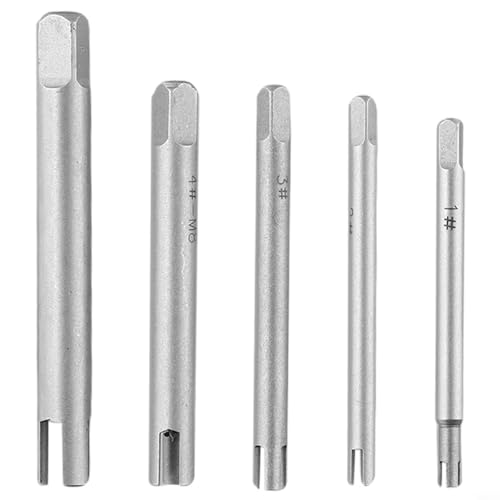 Gewindereparaturwerkzeug aus legiertem Stahl, M5-M10, Vierkantkopf, 3-Klauen-Design, gebrochene Schraube, Gewindebohrer, Entferner, mit Bohrern, 5 Stück von ZUZZEE