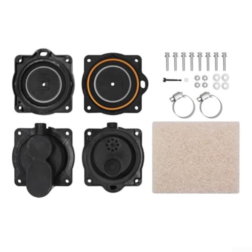 Luftpumpe Reparatursatz mit Membranen Luftventile Filter Schlauchschellen für HP-80, HP-60 Aquarium Luftpumpe Wartung von ZUZZEE