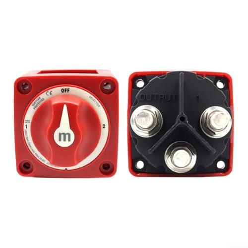Marine Batterieschalter Cut Dual Circuit 48V 300A Stromisolator 2/3/4 Position Heavy Duty mit verzinntem Kupferbolzen (3 Positionen) von ZUZZEE
