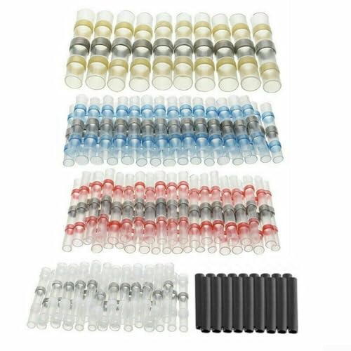 Schrumpf-Lötdrahtverbinder, wasserdichte Hülsen, Terminals, Marine, Automobil, Elektro, 50–800 Stück, verschiedene Größen, Kabelquerschnitt-Set (800 Stück) von ZUZZEE