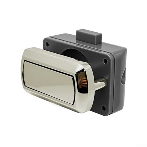 Schubladenschloss aus Chrom, vollständiger Mechanismus, Ersatz für Swift Caravan für Wohnmobil mit Druckknopf-Design für 16–18 mm Plattenstärke (Nickel) von ZUZZEE