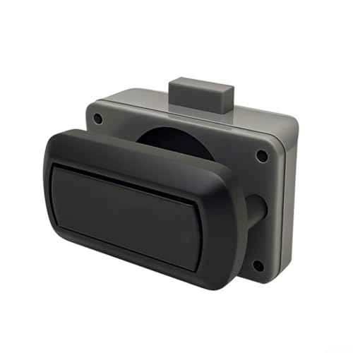 Schubladenschloss aus Chrom, vollständiger Mechanismus, Ersatz für Swift Caravan für Wohnmobil mit Druckknopf-Design für 16–18 mm Plattenstärke (schwarz) von ZUZZEE