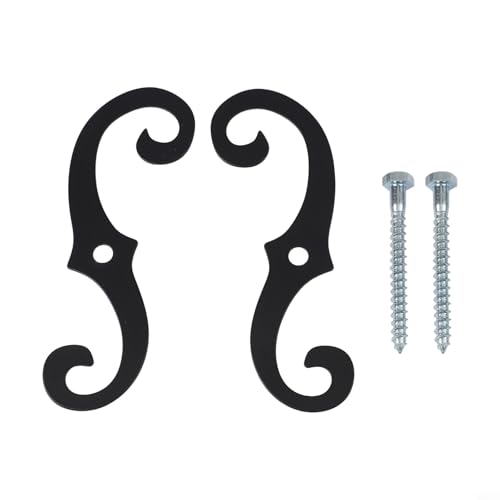Shutter Hardware wetterfeste Metallbefestigungen mit Schrauben wetterfest S-Design für Fenster 2-teilig von ZUZZEE