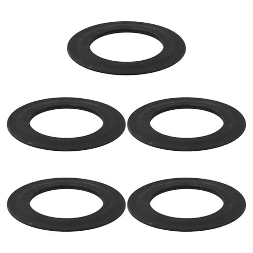 Silikon-WC-Spülventil, Gummidichtung, für Siamp für Optima 49 und 50, Ersatz-Ablassventil-Unterlegscheibe, schwarz, 7,1 cm (5 Stück) von ZUZZEE