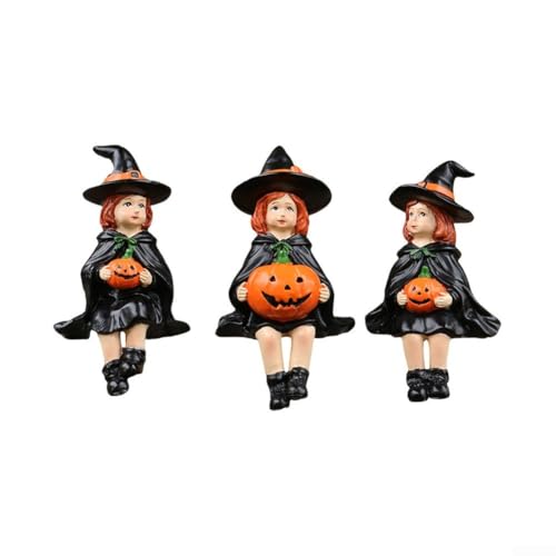 Skurrile Halloween Kürbis Hexe Figuren Harz Ornament Set Indoor Decor für Tisch Kaminsims Armaturenbrett Festliche Urlaubskollektion Skurrile Halloween Kürbis Hexe Figuren Harz Ornament Set Indoor Decor für Tisch Kaminsims Armaturenbrett Festliche Urlaubskollektion von ZUZZEE