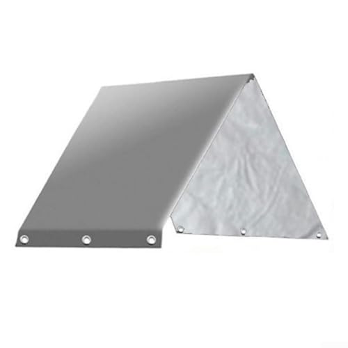 Spielplatzausrüstungsabdeckung, 210D wasserdicht, Sonnenschutz, Allwetterschutz, Spielstruktur, Dachschutz, UV-Regen, Schnee, 132 x 226 cm (grau) von ZUZZEE
