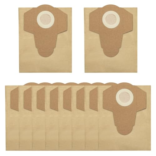 Staubsammel-Papiertüten für Einhell 20 l Volumen, kompatibel mit Power X-Change 25 l TC-VC Serie Nass- und Trockensauger, Multipack (10 Stück) von ZUZZEE