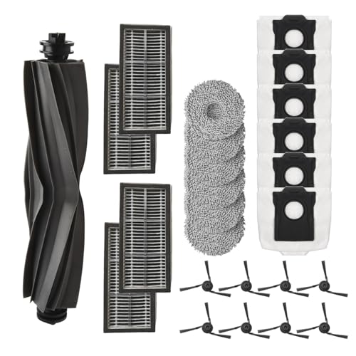 Staubsauger Zubehör Kit Hauptbürste, Seitenbürsten Filter Mop Tuch Staubbeutel für MOVA P10 Pro Ultra Roboter Staubsauger Set (B) von ZUZZEE