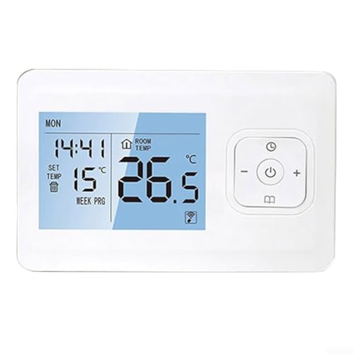 Wandthermostat programmierbar mit LCD-Display für Wasser-Fußbodenheizung und Gaskesselsteuerung Weiß Wandthermostat programmierbar mit LCD-Display für Wasser-Fußbodenheizung und Gaskesselsteuerung Weiß von ZUZZEE