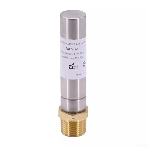 Wasserschlag-Arrestor 1,27 cm NPT-Gewinde Edelstahl Mini Wohn-Waschmaschine Geschirrspüler Sanitär-Schutzgerät von ZUZZEE