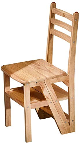 ZVALIEVYE Leiterhocker, Klappleiter, multifunktional, Gummi, Holz, praktisches Kletterstuhlgestell, Blumenständer, Umweltschutz, Doppelnutzung, 370 x 500 x 900 mm, A+ (C)/C von ZVALIEVYE
