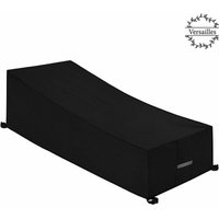(200 x 70 x 40/80 cm – Schwarz) Sonnenliegen-Abdeckung mit Belüftungsöffnung, wasserdicht, winddicht, UV-Schutz, 210D Oxford-Gewebe, von ZVD