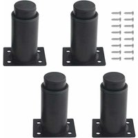 (8–12 cm, Schwarz) Set mit 4 robusten, verstellbaren Möbelbeinen aus Metall für Tisch, Bett, Sofa von ZVD