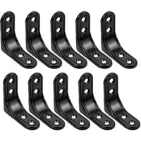 10 Stück Eckstreben, 50 mm x 50 mm, Edelstahl, L-förmige rechtwinklige Halterung, Wandmontierte Regalhalterung, 90-Grad-rechtwinklige Regalhalterung von ZVD