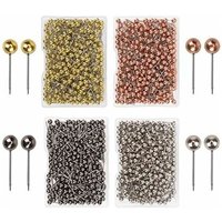 1000 Stück Karten-Reißzwecken, Reißzwecken für Korktafeln, Stoffmarkierungen, 1/8 Zoll runder Metallkopf 1000 Stück Karten-Reißzwecken, Reißzwecken für Korktafeln, Stoffmarkierungen, 1/8 Zoll runder Metallkopf von ZVD