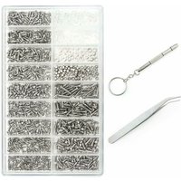 1000-teiliges Brillen-Reparaturset mit Mikroschrauben und Schraubendreher für Brillen, Brillen, Uhren von ZVD